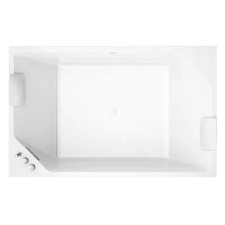 Jacuzzi Onira Ванна встраиваемая 190x120x60см, с отверстием под смеситель Lisa, в комплекте 2 подушки, цвет: белый глянцевый