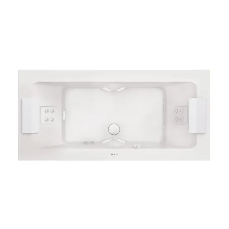 Jacuzzi Sharp Double Ванна 190x90x57см, гидромассажная, Rainbow&Clean System, со смесителем, цвет: белый