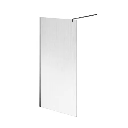 Kerama Marazzi Cristallo Душевое ограждение 100х210см, рифленое стекло, цвет: хром