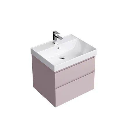 Kerama Marazzi Cubo Тумба подвесная 60см, с ящиками, цвет: мальва матовая
