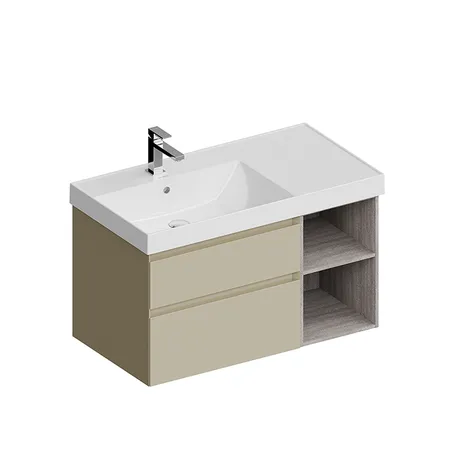 Kerama Marazzi Cubo Тумба подвесная 90см, левая, цвет: лимо матовая