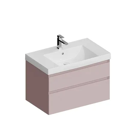 Kerama Marazzi Cubo Тумба подвесная 80см, с ящиками, цвет: мальва матовая