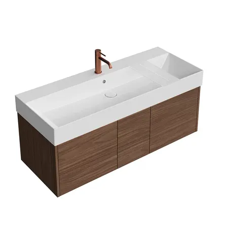 Kerama Marazzi Grande Тумба подвесная, 120х47х37.3см., 3 ящика, цвет: структурированный орех