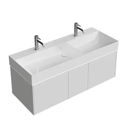Kerama Marazzi Grande Тумба подвесная, 120х47х37.3см., 3 ящика, цвет: архитектурный серый