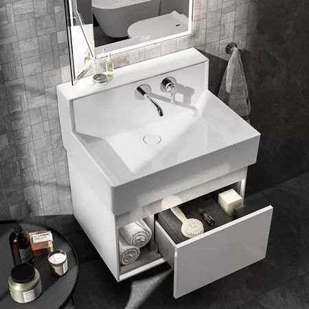 Kerama Marazzi Logica M Тумба подвесная 65x50см, с раковиной, цвет: белоснежный