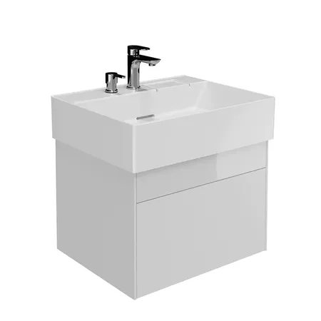 Kerama Marazzi Logica Тумба подвесная 56.4x46x40.3см., 2 ящика, цвет: белоснежный