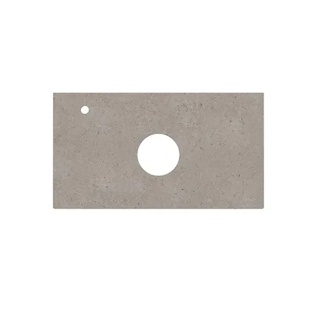 Kerama Marazzi Magica Столешница из керамогранита для накладных раковин Риккарди 90см, с 1 отв., цвет: серый матовый