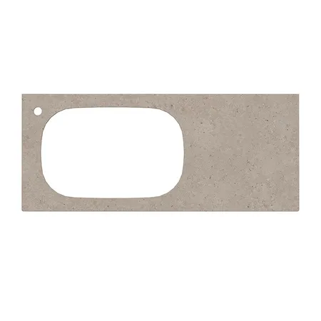 Kerama Marazzi Magica Столешница из керамогранита для встраиваемых раковин сверху Риккарди 120см, с 1 отв., цвет: бежевый матовый