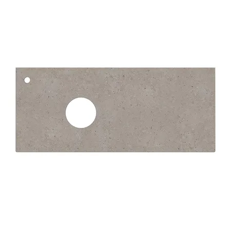 Kerama Marazzi Magica Столешница из керамогранита для накладных раковин Риккарди 120см, с 1 отв., цвет: серый матовый