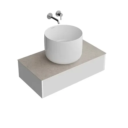 Kerama Marazzi Magica Тумба подвесная, 88.4х48.5х22см., 1 ящик, цвет: утренний серый матовый