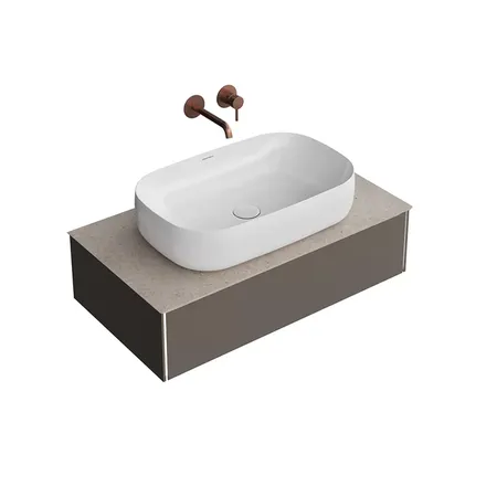 Kerama Marazzi Magica Тумба подвесная, 88.4х48.5х22см., 1 ящик, цвет: вечерний серый матовый