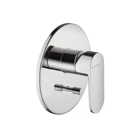 Kerama Marazzi Piano Смеситель для душа, встраиваемый, с переключателем на 2 источника, внешняя и внутренняя части, цвет: хром
