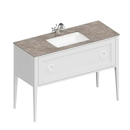 Kerama Marazzi Plaza Classic Тумба напольная 120см, 1 ящик, цвет: белый матовая