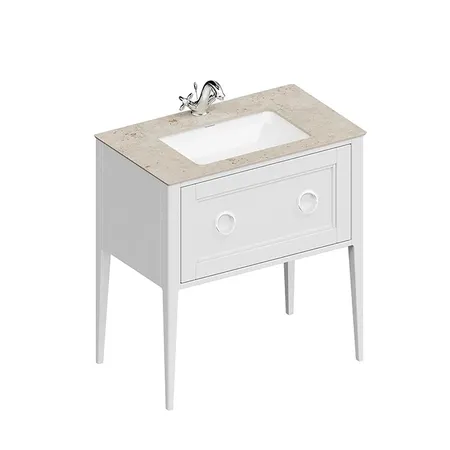 Kerama Marazzi Plaza Classic Тумба напольная 80см, 1 ящик, цвет: белый матовая