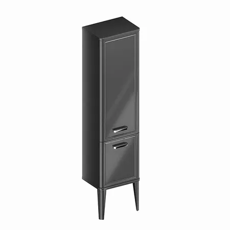 Kerama Marazzi Pompei Пенал 150см., напольный\подвесной, цвет: черный глянцевый