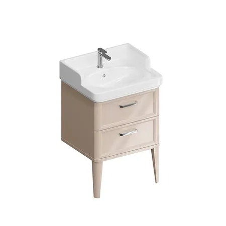 Kerama Marazzi Pompei Тумба подвесная 60см, с 2 ящиками, цвет: камео бежевый глянцевый