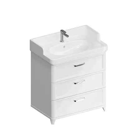 Kerama Marazzi Pompei Тумба напольная 80см, с 3 ящиками, цвет: белый глянцевый
