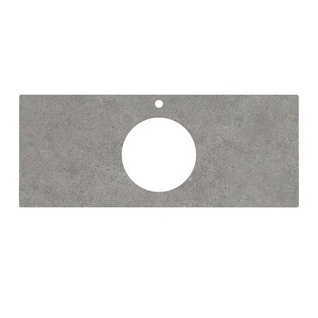 Kerama Marazzi Столешница из керамогранита для накладных раковин Фондамента 120см, с 1 отв., цвет: серый натуральный