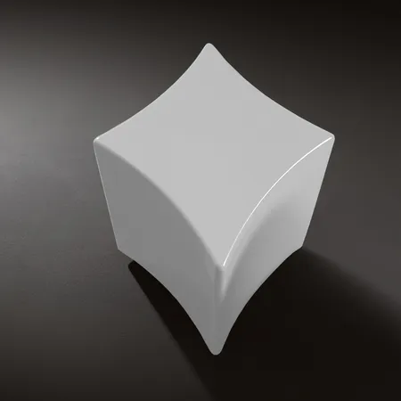 Kerasan Artwork Столик декоративный на стальной основе "QUADRI", 55х45х41 см, напольный, цвет: белый глянцевый