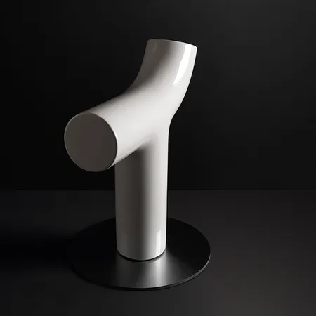 Kerasan Artwork Малый архитектурный декор для ванной: Стул на 1-ой ноге "COW", напольный, Цвет: белый