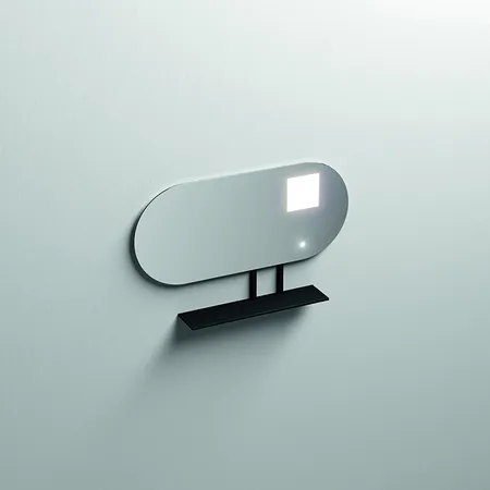 Kerasan Mirrors Зеркало 100х61cм, с черной матовой полкой, с LED подсветкой и сенс выкл.