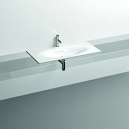 Kerasan Shape Раковина 102х52см, встраиваемая, с 1 отв., цвет: белый глянцевый