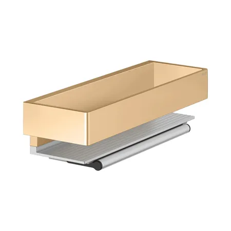 Keuco Edition 11 Полочка для душа со стеклоочистителем, подвесная, цвет: brushed brass/aluminium