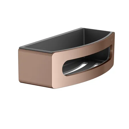Keuco Elegance Полочка для душа, подвесная, цвет: brushed red gold/anthracite