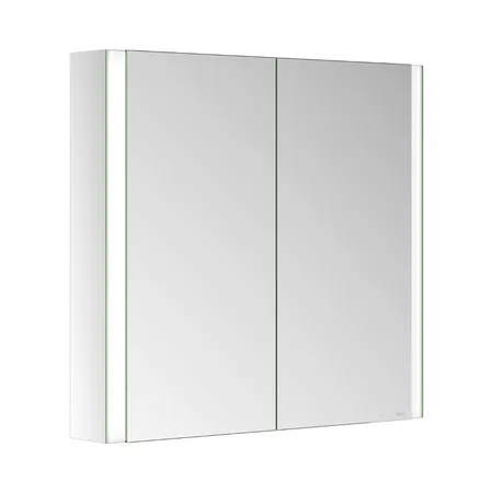 Keuco Somaris Зеркальный шкаф, 80x710x128мм2-дверный двустор. зеркало, P 44 c плавным закр., корпус: алюминий серебристый цвет: