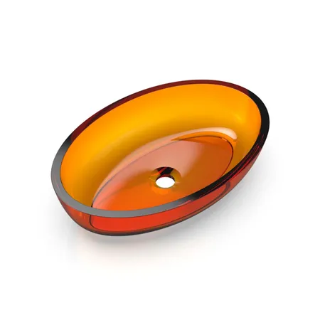 Knief Oval Shape Раковина накладная 55x37x13см., без отв., из полимерного материала, цвет: Citrin # 060
