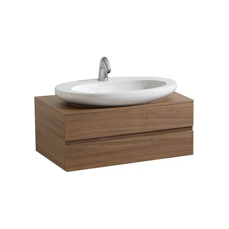 Laufen Alessi One Тумба с раковиной, 80х50х33см, с 2 выдвиж. ящиками, подвесная, покрытие LCC, цвет: орех