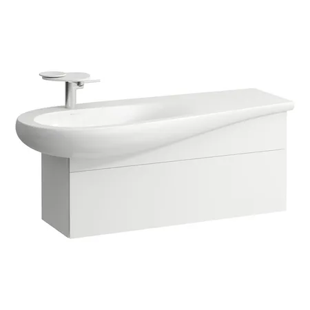 Laufen Alessi One Тумба подвесная 99х32см, с раковиной, слив слева, цвет: белый матовый