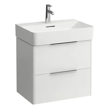Laufen Base База с раковиной, 58.5х39х53см, с 2 ящиками, подвесная, покрытие LCC, цвет: белый глянцевый