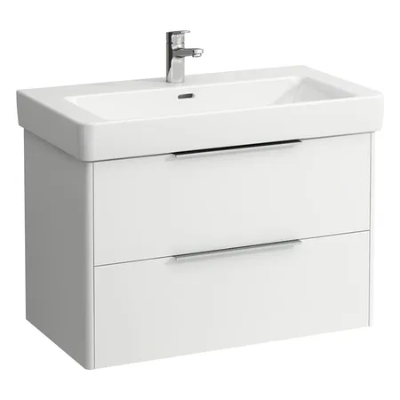 Laufen Base База с раковиной, 85x46см, подвесная, с 2 ящиками, цвет: белый матовый