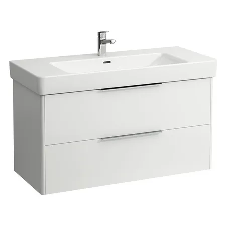 Laufen Base Тумба подвесная 101х44х53см., с раковиной, 1 отв., 2 ящика, цвет: белый матовый