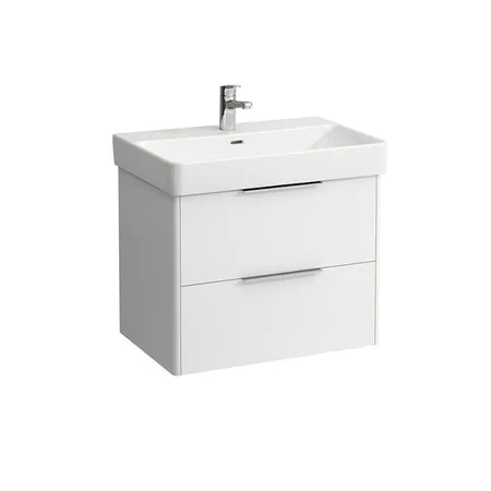 Laufen Base Тумба подвесная 70x46.5см, с раковиной, с 2 выдвиж. ящиками, цвет: белый матовый
