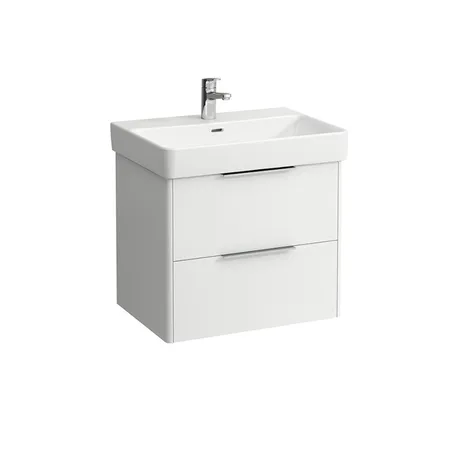 Laufen Base Тумба с раковиной, 65х46,5см, с 2 выдвиж. ящиками, подвесная, цвет: белый матовый
