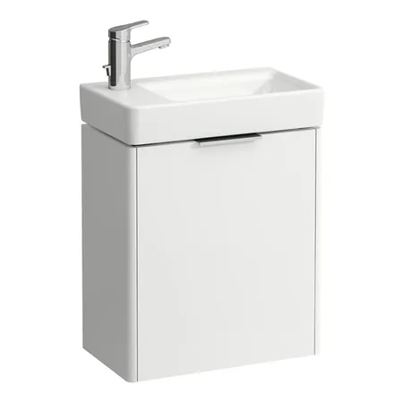 Laufen Base Тумба с раковиной, 47x26.5x53см., с 1 дверью, петли слева, органайзер для ящика, цвет: белый матовый