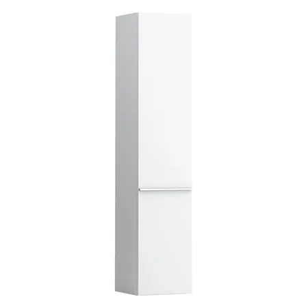 Laufen Case Шкаф подвесной, 35х33.5х165см., с 1 дверцей, петли слева, 4 стеклянные полки, цвет: белый матовый