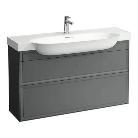 Laufen New Classic Тумба с раковиной, 117.5х31.5х67.5см, 2 ящика, подвесная, цвет: серый