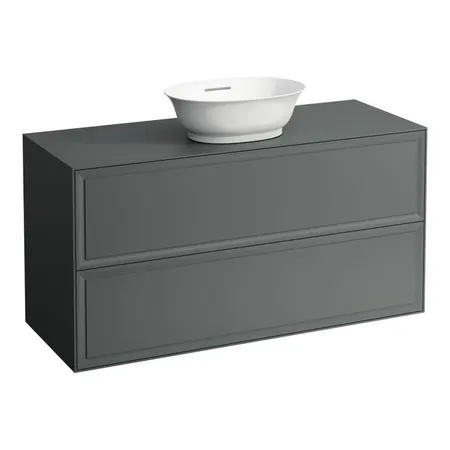 Laufen New Classic Тумба с раковиной, 117.5х45.5х60см, 2 ящика, подвесная, цвет: серый