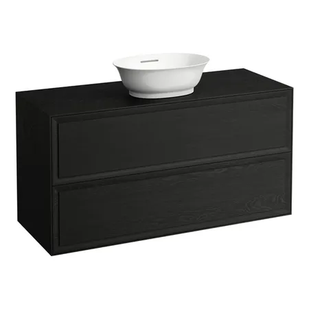 Laufen New Classic Тумба с раковиной, 117.5x45.5x60см, 2 ящика, напольный, цвет: черный дуб