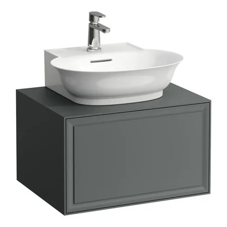 Laufen New Classic Тумба с раковиной, 57.5х45.5х34.5см, 1 ящик, подвесная, цвет: серый