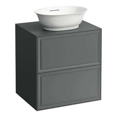 Laufen New Classic Тумба с раковиной, 57.5x45.5x60см, 2 ящика, подвесная, цвет: серый