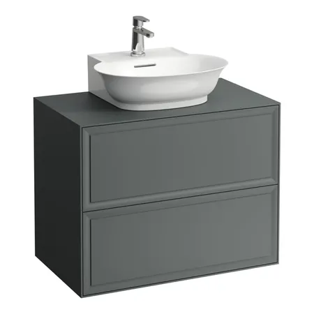 Laufen New Classic Тумба с раковиной, 77.5x45.5x60см, 2 ящиками, подвесная, цвет: серый