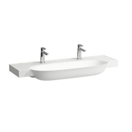 Laufen New Classic Раковина 120х48х16.5 см, 2 отв., накладная, без перелива, цвет: белый