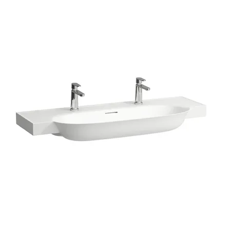 Laufen New Classic Раковина 120х48х16.5 см, 2 отв., накладная, с переливом, цвет: белый