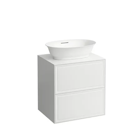 Laufen New Classic Тумба с раковиной,  57.5x45.5x60см, 2 ящика, подвесная, цвет: белый глянцевый