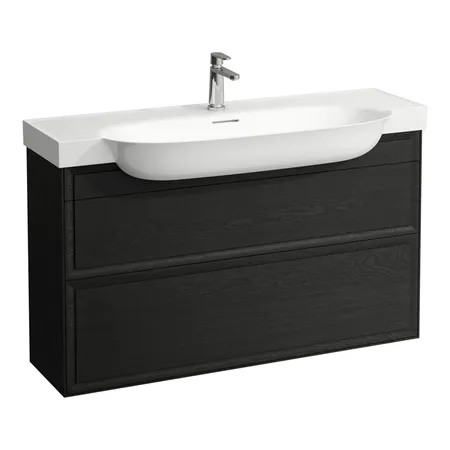 Laufen New Classic Тумба с раковиной, 117.5x31.5x67.5см, 2 ящика, напольный, цвет: черный дуб