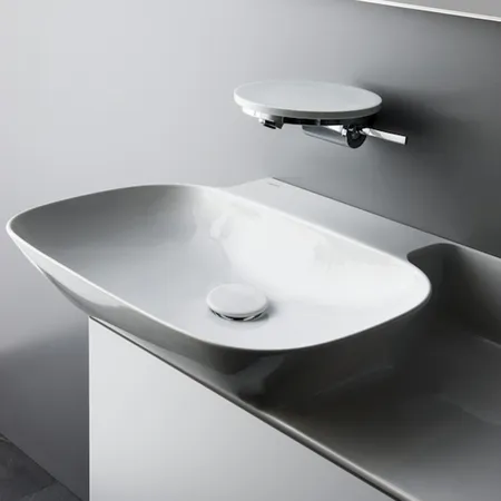 Laufen INO Раковина 90х45х12 см, без отв., полка справа, цвет: белый